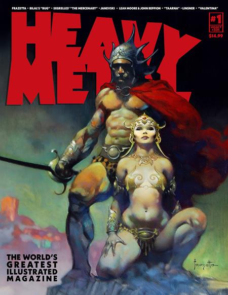 HEAVY METAL MAGAZINE #1 Cover 'B' FRANK FRAZETTA