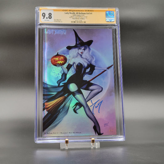 Lady Death: All Hallows Evil #1 Moon Witch Foil CGC 9.8 SIGNED Edition