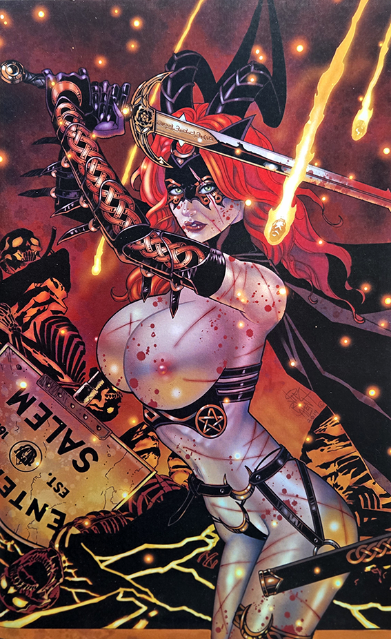 Tarot: Witch of the Black Rose #117 SKYCLAD CHROMA FOIL LTD. ED. - SIGNED BY JIM BALENT - FREE LTD. PRINT
