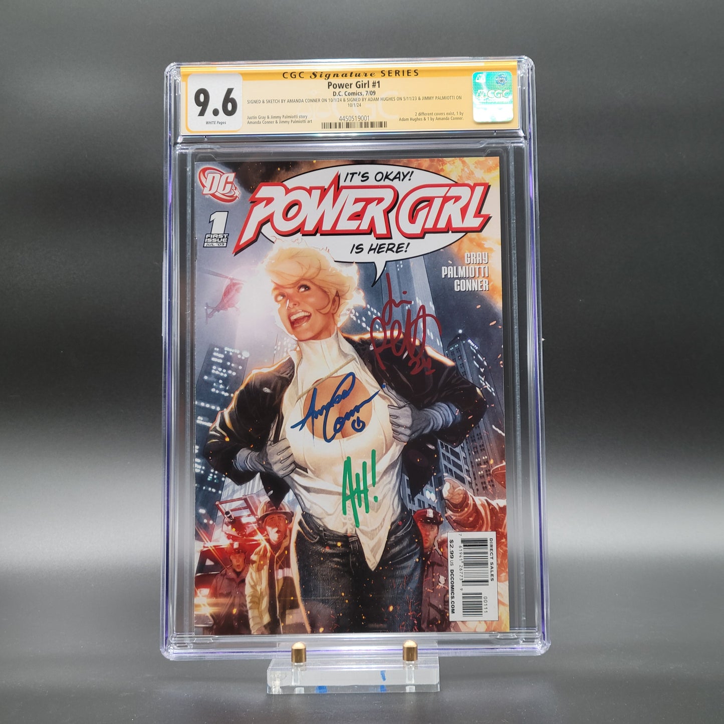 Power Girl #1 (2009) Signature Series TRIPLE SIGNED