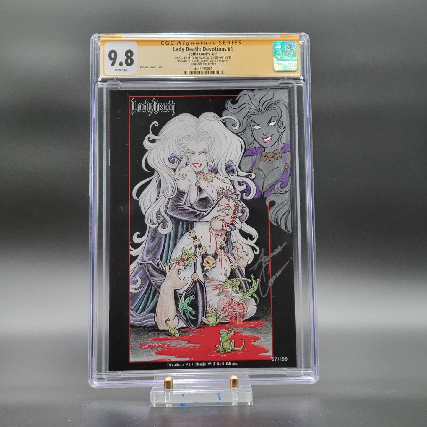 Lady Death: Devotions #1 Heads Will Roll CGC 9.8 Amanda Conner REMARQUE