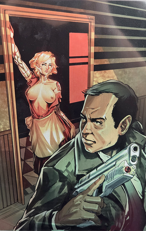 My Girlfriend is a Cyborg Assassin #1 NAUGHTY Metal Cover